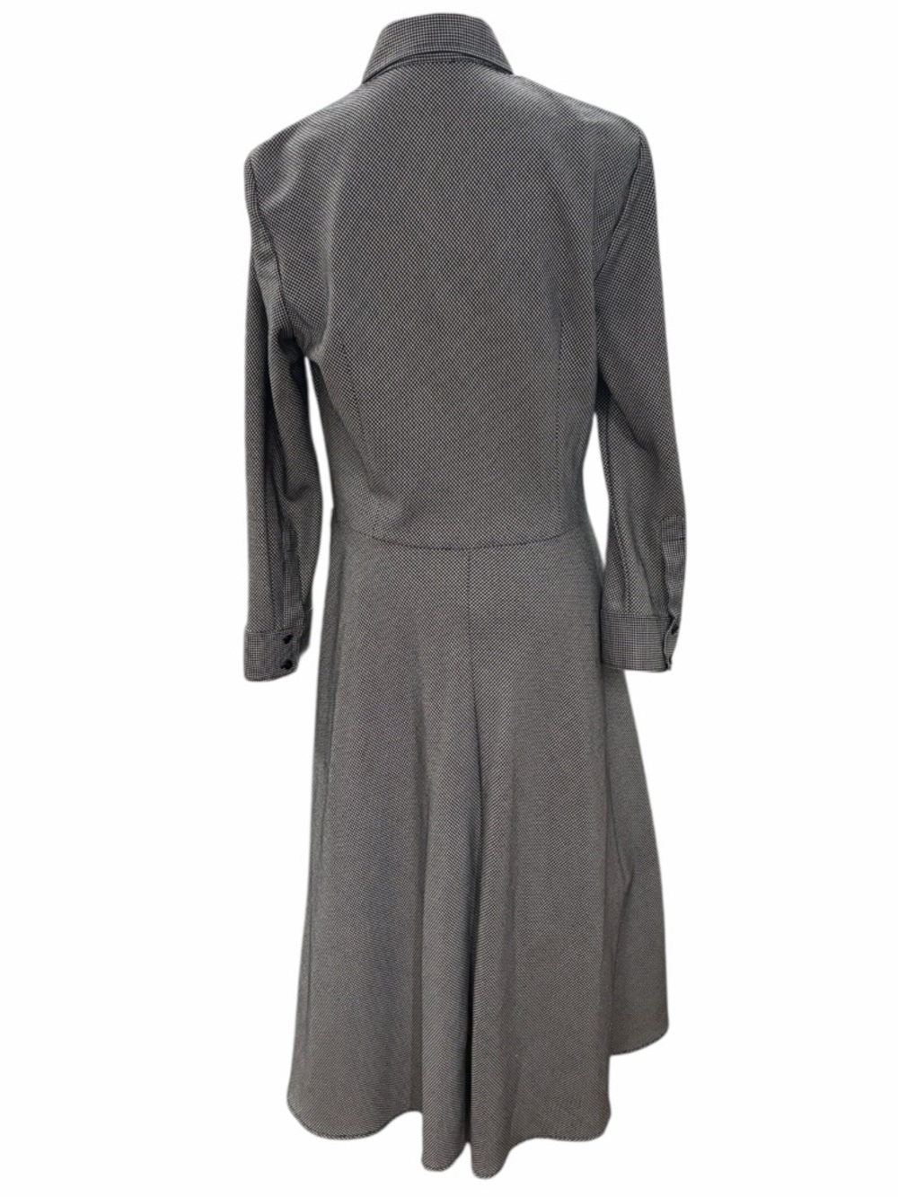 Women’s Vintage American Living Black & White Houndstooth Maxi Dress sz-14 - Picture 8 of 13